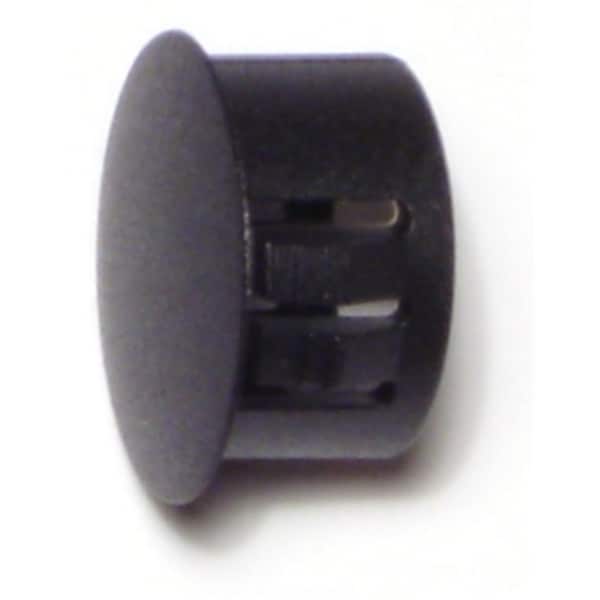 Midwest Fastener 9/16" Black Nylon Plastic Flush Head Hole Plugs 10PK 69467 - main